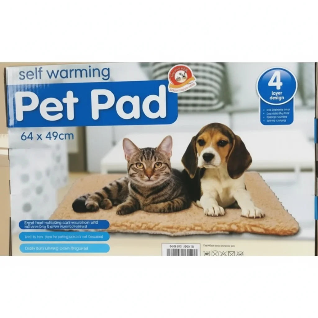 Self-Heating Thermal Pet Mat with Washable Anti-Slip Cover