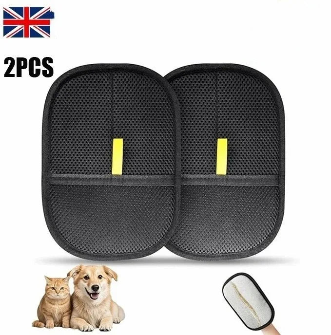 2-Piece Double-Sided Electrostatic Pet Hair Removal Gloves