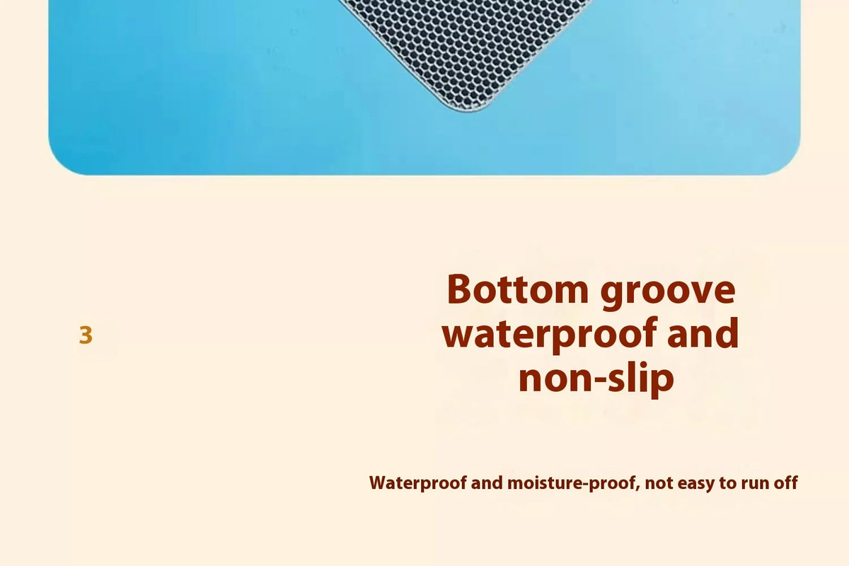 Cat Litter Mat Heavy Duty Waterproof 2 Layer Non Slip Washable Pet Floor Protector Litter Box Sand Stopper Pet Product