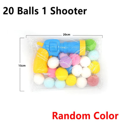 10-100pcs Cat Plush Ball Launcher Funny Cat Toys Interactive Launch Training Toy For Pet Kitten Creative Mini Shooting Games