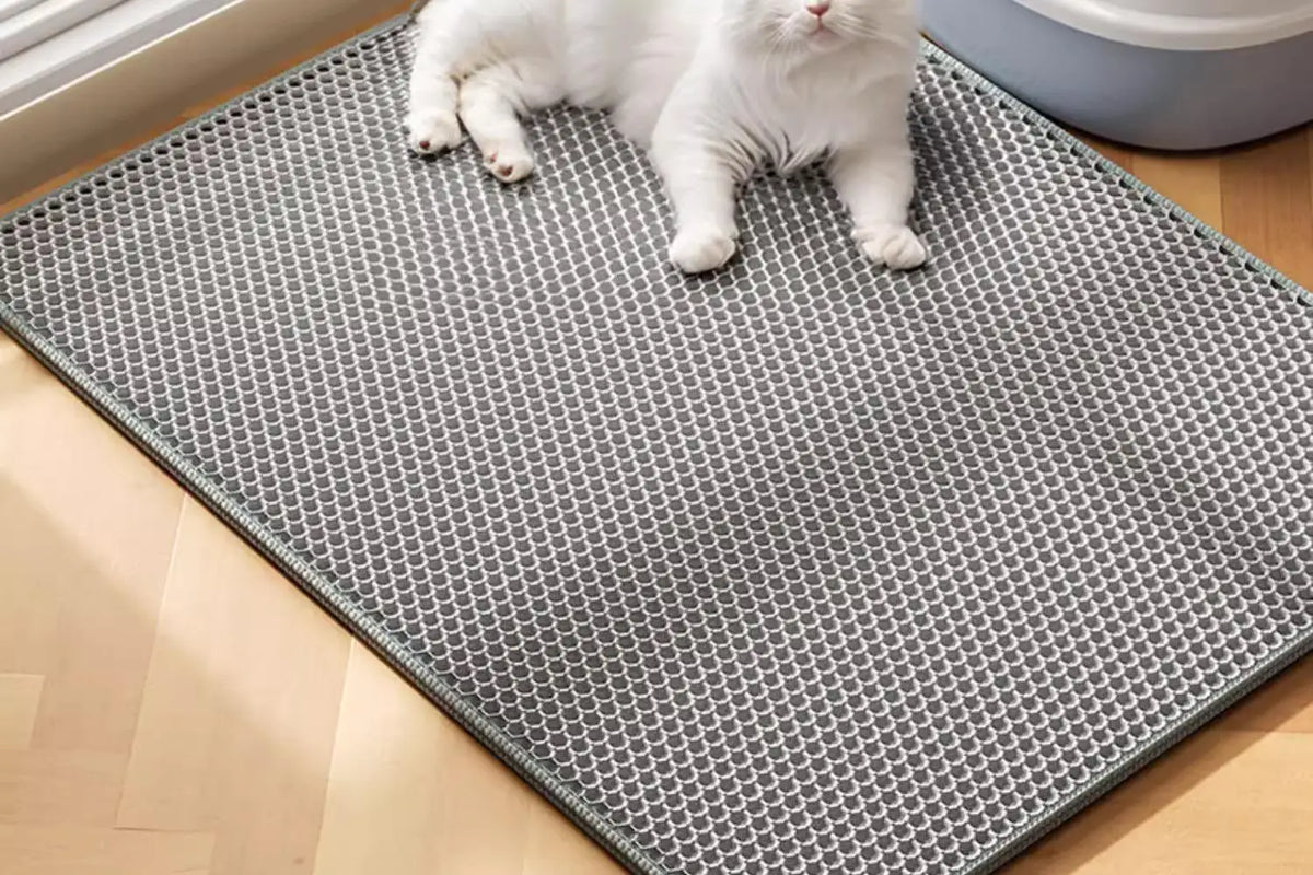 Cat Litter Mat Heavy Duty Waterproof 2 Layer Non Slip Washable Pet Floor Protector Litter Box Sand Stopper Pet Product