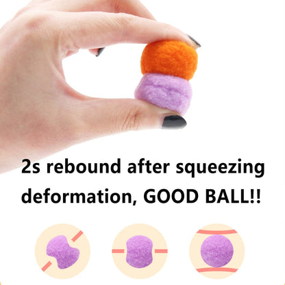10-100pcs Cat Plush Ball Launcher Funny Cat Toys Interactive Launch Training Toy For Pet Kitten Creative Mini Shooting Games