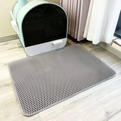 Cat Litter Mat Heavy Duty Waterproof 2 Layer Non Slip Washable Pet Floor Protector Litter Box Sand Stopper Pet Product